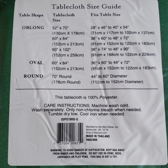 NIP HomeTrends striped tablecloth - Picture 3 of 4